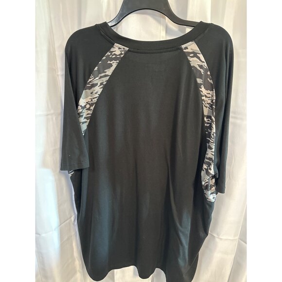 NFL Team Apparel Colts Black & Gray Camo Raglan T-Shirt 2XL - Picture 5 of 6